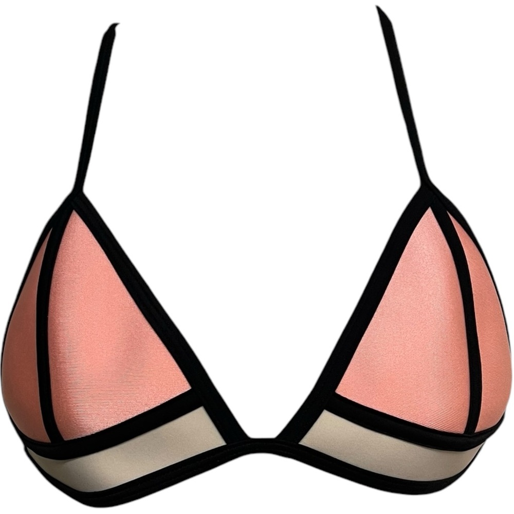 Triangl String Bikini Top Pink/Black Size Large - image 1